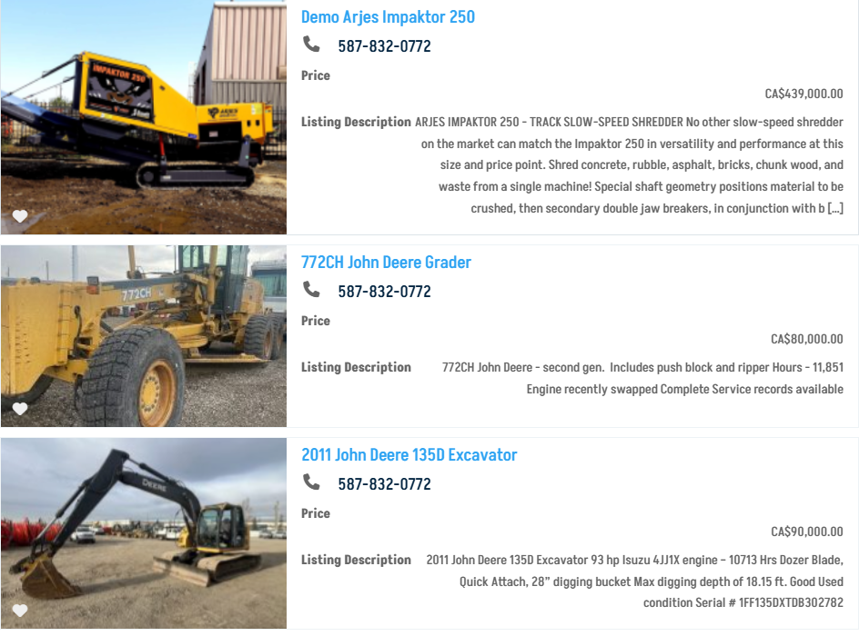 Used Heavy Equipment Dealer